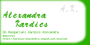 alexandra kardics business card